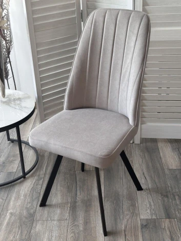 Стул ПРОВАНС 360 град. поворот. цвет B22 Серый, велюр / черный каркас M-City 64731