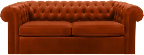 Диван Chesterfield ОГОГО (арт.344551), (Ткань/Оранжевый)