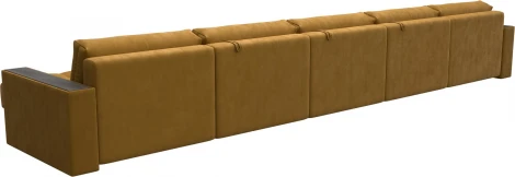 Диван П-образный с декором Лига-049 НПБ Мегалонг Лига Диванов (Велюр) арт.128529