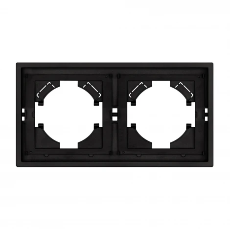 Рамка пластиковая FRM-TENDO-SFPL-2-BK (Arlight, Матовый черный) 054646