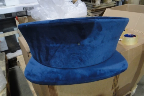 Стул Bradexhome Turin синий с золотыми ножками FR 0557Y