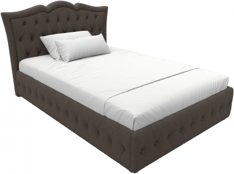 Кровать интерьерная Герда 140 (Коричневый/Рогожка) Лига Диванов арт.123062
