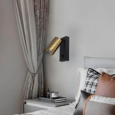 Спот Feron ML1880 PRISM 48671 35W, GU10, золото и чёрный (220V, выключатель)