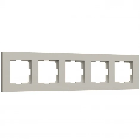 Рамка на 5 постов Slab (дымчатый софт) Werkel W0052917 (a071630)