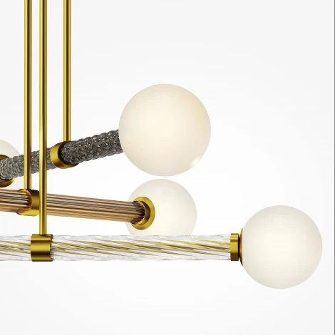 Потолочная люстра ярусная на штанге Maytoni Teatro MOD287PL-06BS (220V, шарики)