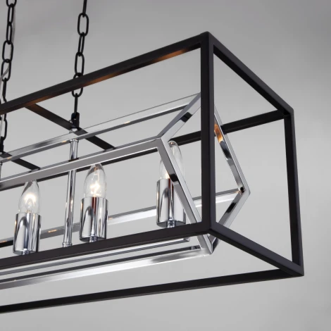 Подвесная люстра Eurosvet Crate 70122/5 черный (220V, на цепи, свеча)