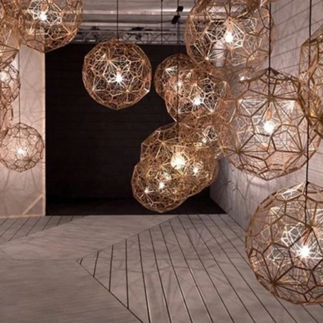 Подвесной светильник Etch Web Gold Imperiumloft 40,019 (73597-22) (220V, на проводе, шар)