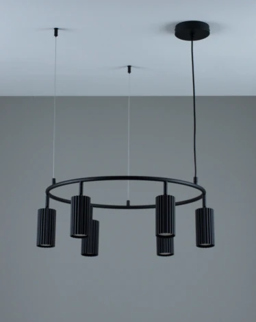 Подвесная люстра кольцо Moderli Cora V11601-6P (220V, на тросе, кольцо)