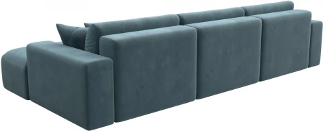 Диван угловой Лига-036 НПБ Классик Лонг правый угол (Бирюзовый/Велюр) Лига Диванов арт.121391