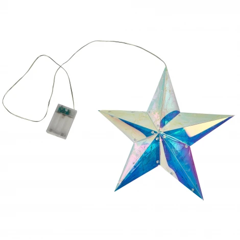 Светильник декоративный «Звезда», на батарейках 3AA (не в/к). 100 светодиодов, цвет корпуса радужный Uniel ULD-R505 3АА STAR