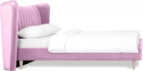 Кровать Queen II Agata L ОГОГО (арт.575076), (Ткань/Сиреневый)