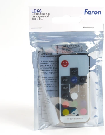 Контроллер RGB mini для светодиодной ленты с П/У,12-24V, LD66 Feron 48032