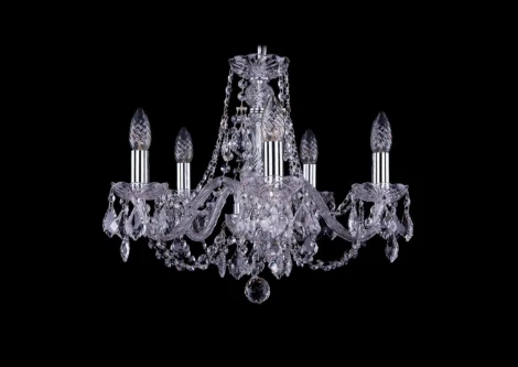 Подвесная люстра Bohemia 1406 1406/5/160/Ni/Leafs