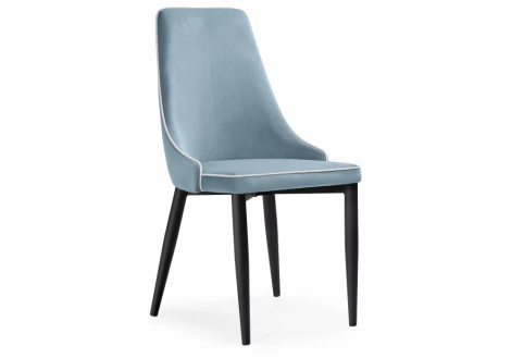Стул Woodville на металлокаркасе Kora 1 light blue / white / black 15080