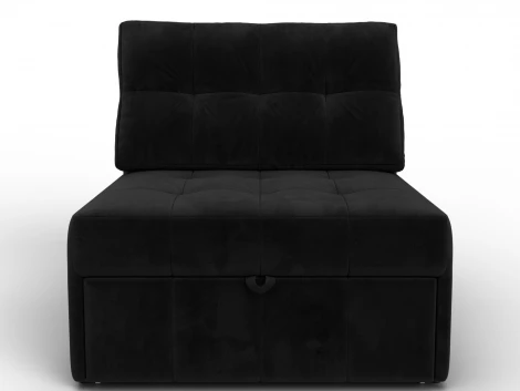 Кресло-кровать Лига-107 (80) (ЛДСП,Брус,Фанера,Велюр/Черный) Лига Диванов 134900