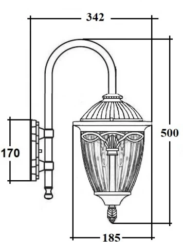 Настенный фонарь уличный IP44 Oasis Light FES 86302 10 Bl (220V, фонарь)