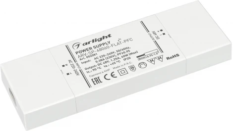 Блок питания ARV-SP-48060-FLAT-PFC (48V, 1.25A, 60W) (Arlight, IP20 Пластик, 5 лет) 052081