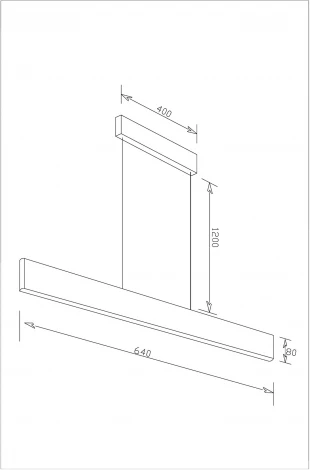 Подвесной линейный светильник светодиодный LED*12W Moderli Fashion V2431-PL