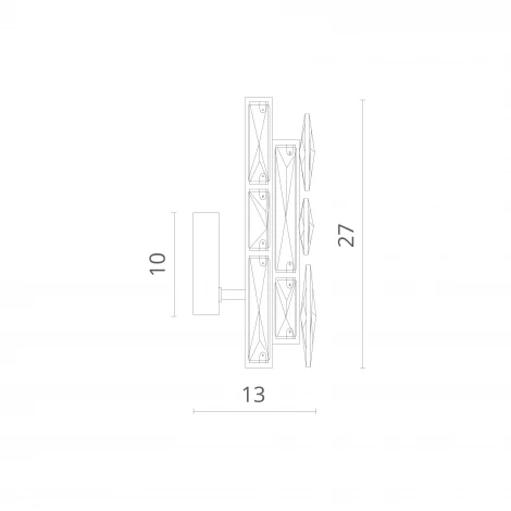 Настенный светильник Divinare Medea 1684/01 AP-1 (220V, хрусталь)