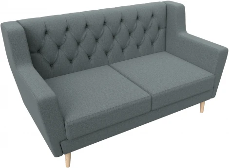 Диван кухонный прямой Брайтон 2 Люкс (Серый/Рогожка) Лига Диванов арт.122448