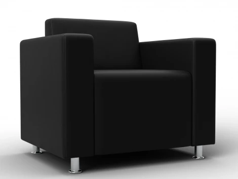 Кресло Лига-093 ВН (ДСП,Брус,Фанера,Экокожа/Черный) Лига Диванов 134975