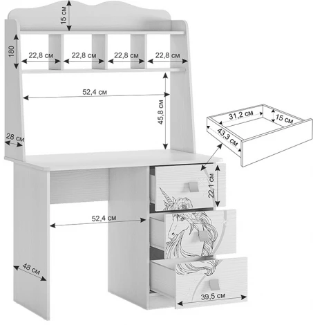 Фэнтези Стол, цвет белый рамух Mebelson (арт.MDF-05.1747)