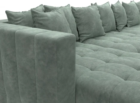 Диван П-образный Лига-052 НПБ МегаЛонг Лига Диванов (Велюр) арт.128876