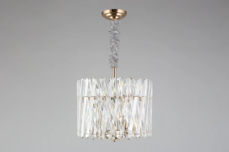Подвесная люстра Aployt Verene APL.808.13.05 (220V, хрусталь, на цепи, свеча, круглые)