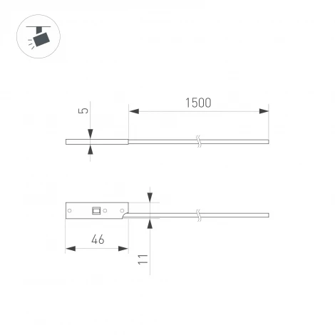 Коннектор питания MAG-MICROCOSM-CON-POWER-1500 (WH) (Arlight, IP20 Пластик) 062992