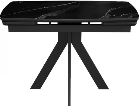 Стол DikLine DKU120 Керамика Черный мрамор/подстолье черное/опоры черные (2 уп.) арт.00-00074486