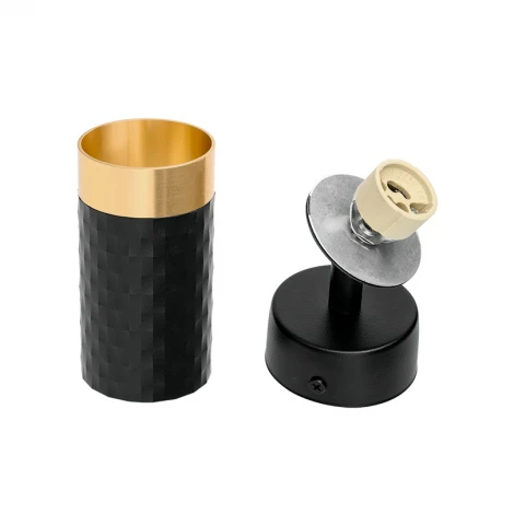 Спот Wolta WSL-GU10/S10BG под лампу GU10 Черный / Золотой CELLA