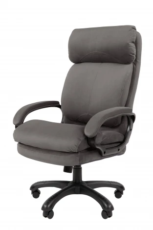 Кресло Chairman Home 505 Россия ткань Т-55 серый (черный пластик)