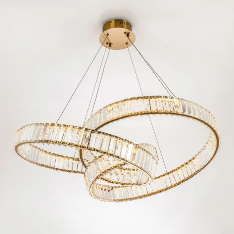 Подвесной светильник светодиодный хрустальный с регулировкой цветовой температуры Modelux MODESTYLE MS.9030.900 BS