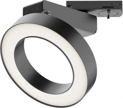 Трековый светильник Rim Unity 4000K 12Вт 110° LED (однофазный) Maytoni Technical TR044-1-12W4K-B (220V, кольцо)