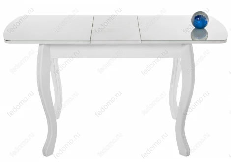 Стеклянный стол Woodville Бриллиант белый 368654