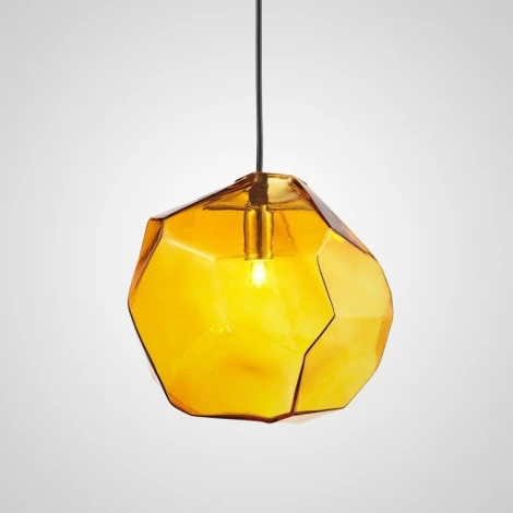 Подвесной светильник Color Ice Cube Pendant Jevio 1 Янтарный ImperiumLoft Jevio01 (178463-26) (220V, на проводе, шар)