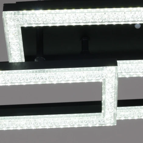 Потолочная люстра светодиодная на штанге с регулировкой цветовой температуры, яркости и ночным режимом Reluce 89560-0.3-03B BK