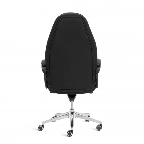 Кресло Босс Люкс/Boss Lux (26) хром Экокожа LUX Classic 18-22, черный Tetchair 25932