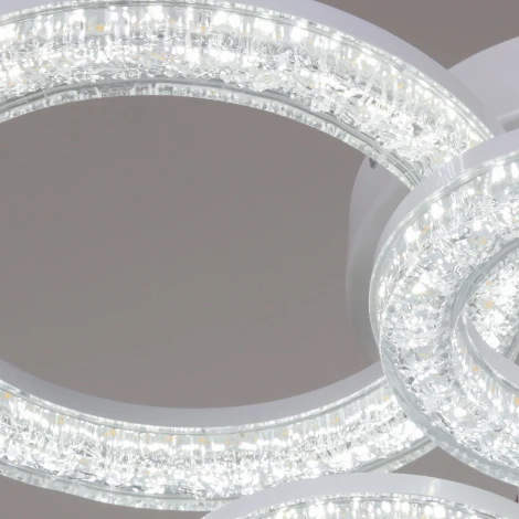 Потолочная люстра светодиодная на штанге с регулировкой цветовой температуры, яркости и ночным режимом Reluce 29290-0.3-4+4 WH