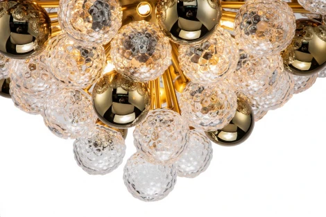 Потолочная люстра на штанге iLamp Rockfeller 100D-18 MBR (220V, шарики)