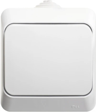 Выключатель накладной одноклавишный (белый) IP44 Systeme Electric Etude BA10-046B