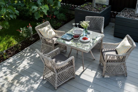 "Айриш" стол плетеный из искусственного ротанга, цвет бежевый 4SIS арт.УТ-00001789