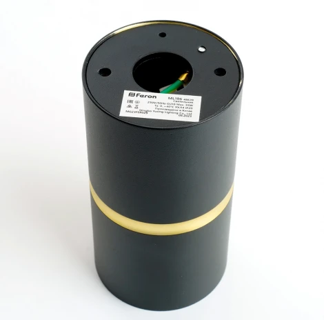 Светильник потолочный Feron ML186 Barrel ZEN 48639 MR16 GU10 35W чёрный, золото (220V, круглые)