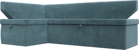 Диван кухонный угловой Омура левый угол (Бирюзовый/Велюр) Лига Диванов арт.126105L