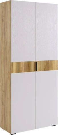 Прихожая "Бери К1" (2000х350х2226), цвет дуб крафт золотой/белое дерево Mebelson (арт.ПК01Бери.2563)