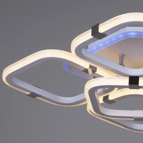 Потолочная люстра светодиодная на штанге Reluce 06321-3.3-05 WH+CR (RGB) (220V, пульт управления)