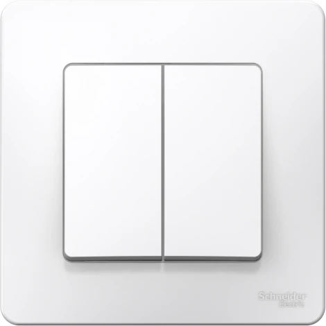 Выключатель встраиваемый двухклавишный (белый) Systeme Electric Blanca BLNVS106601
