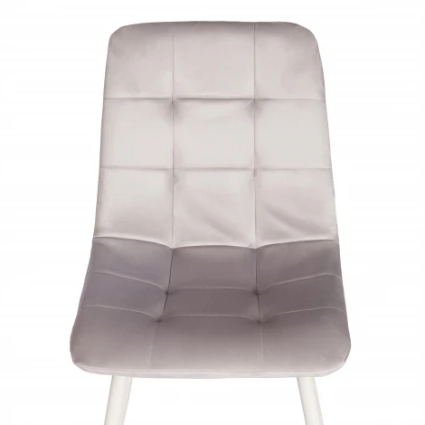 Обеденный стул Tetchair CHILLY (Вельвет,Металл/Светло-серый,Белый)