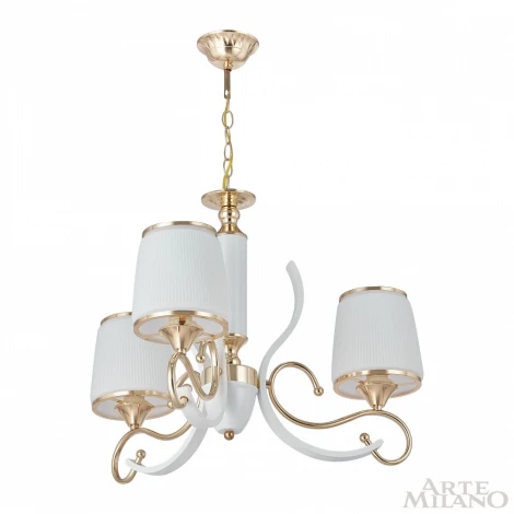 Подвесная люстра Arte Milano Florentia-3857 303857/3 Wh/Gd (220V, на цепи)