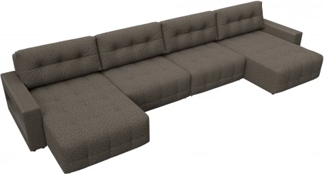 Диван п-образный с полками Лига-053 НПБ Лонг Лига Диванов (Велюр) арт.128997